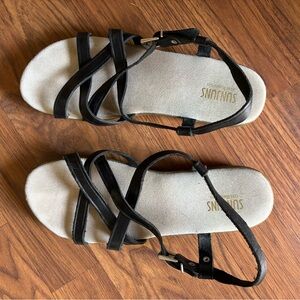 Elegant Black Strappy Sandals by